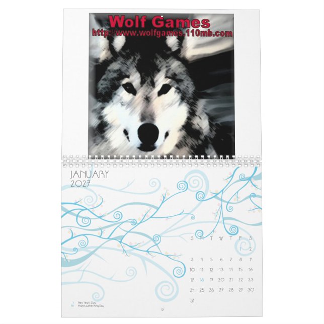 Calendario Lobo Calander (Jan 2027)