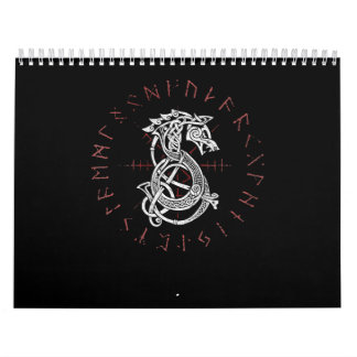 Calendario Lobo Fenrir De Odin Celtic Corre Dolorido