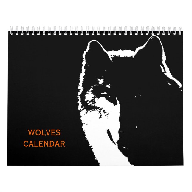 Calendario Lobos - Animales salvajes (Tapa)