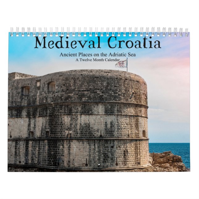 Calendario Localidades medievales de Croacia en el mar Adriát (Tapa)