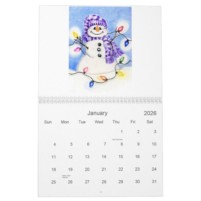 Calendario loco-tortuga-dibujo animado-cómico (Jan 2026)