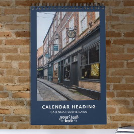 Calendario Logotipo de la empresa Promoción Minimalista moder