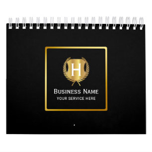 Calendario Logotipo de negocio moderno de branding promociona