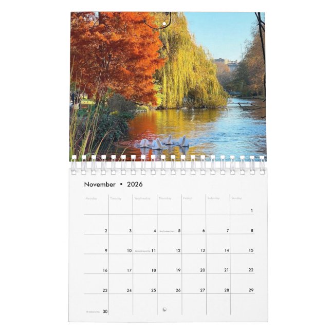 Calendario London Park Wildlife Tranquility (Nov 2026)