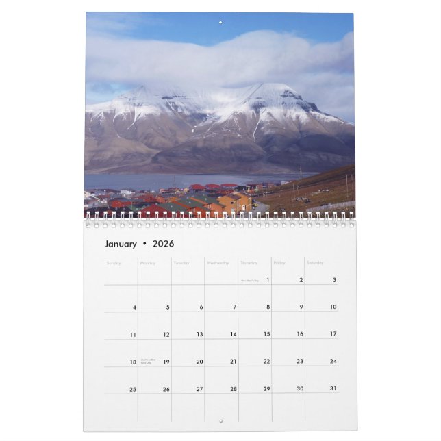 Calendario Longyearbyen, Svalbard (Jan 2026)