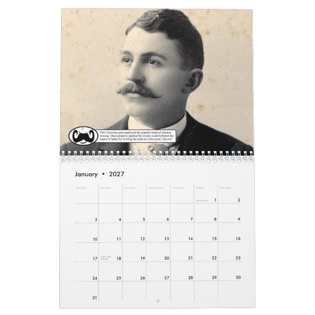 Calendario Los bigotes del condado de Placer (Jan 2027)