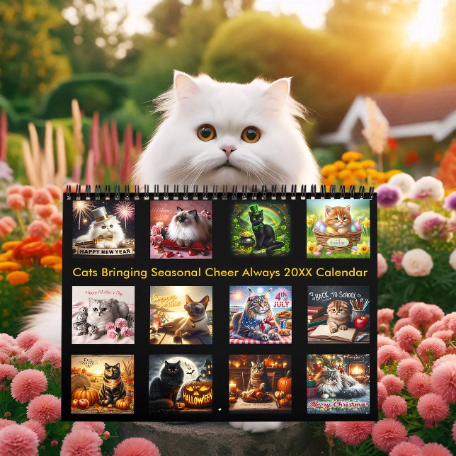 Calendario Los gatos animan la temporada siempre 20XX (Subido por el creador)
