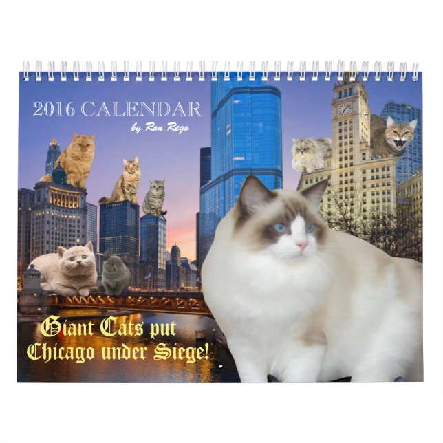Calendario ¡Los gatos gigantes pusieron Chicago bajo cerco! (Tapa)