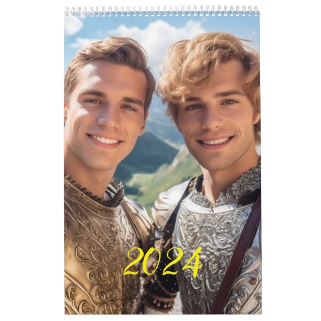 Calendario Los hombres más románticos. 2024 (Tapa)