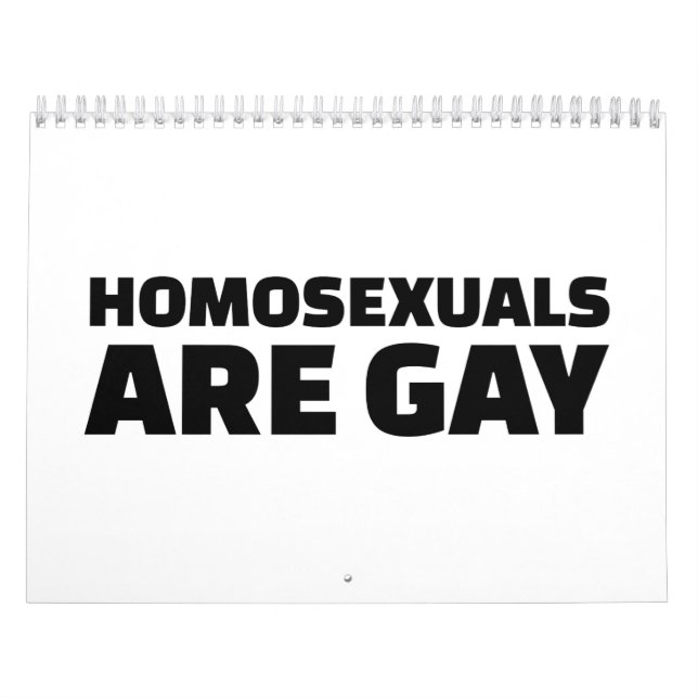 Calendario Los homosexuales son gay (Tapa)