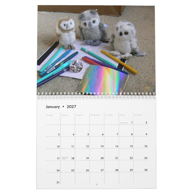 Calendario Los Hootie-Bebés '15 (Jan 2027)