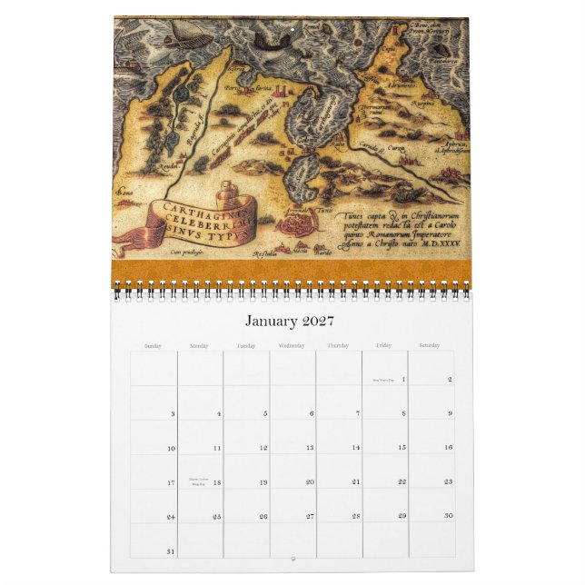 Calendario Los mapas de Abraham Ortelius 2012 (Jan 2027)