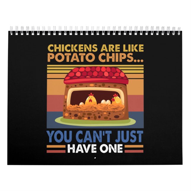 Calendario Los pollos son como las patatas fritas que no pued (Tapa)