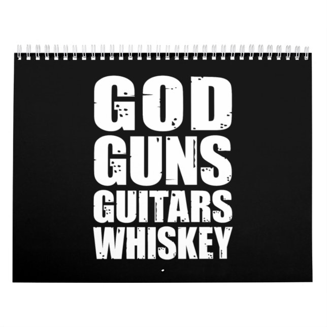 Calendario Lover Whiskey| Dios mata a los Guitars Whiskey (Tapa)