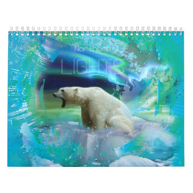 Calendario Luces boreales (aurora boreal) (Tapa)
