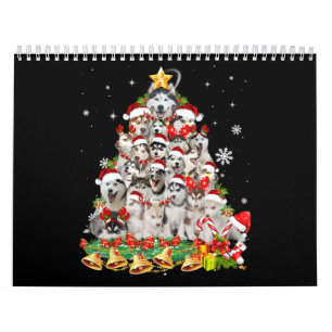 Calendario Luces de árboles de navidad siberiana   Navidad de