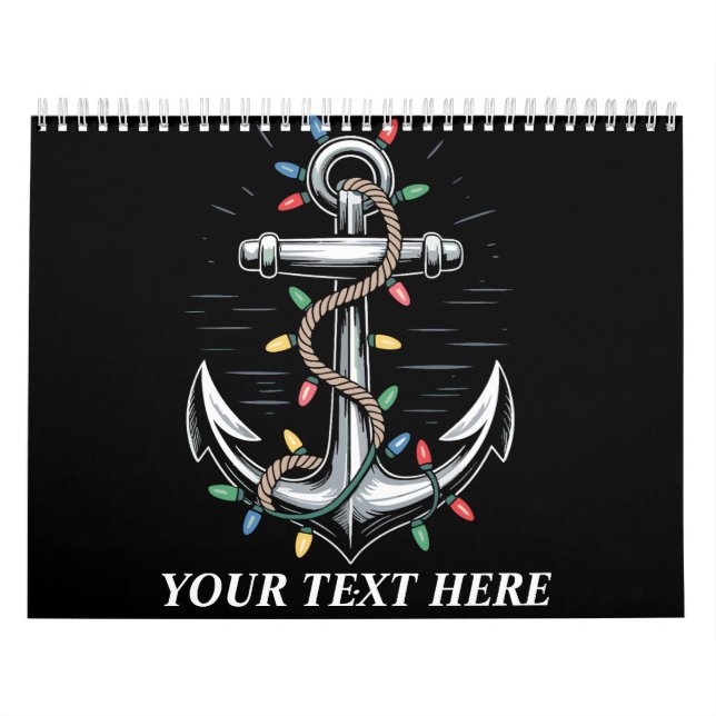 Calendario Luces de Navidad Personalizadas Barco de Vela  (Tapa)