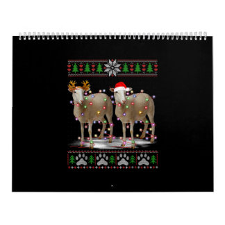 Calendario Luces del árbol de Navidad de oveja | Regalo de an