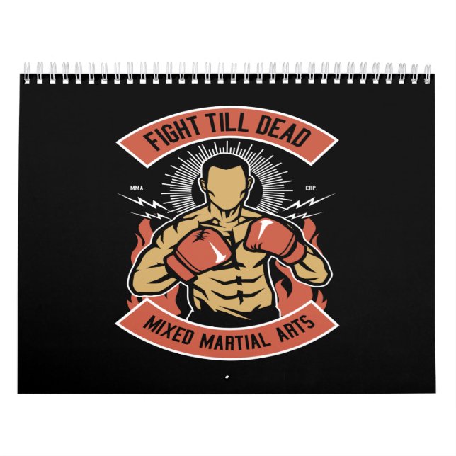 Calendario lucha hasta la muerte artes marciales mixtas (Tapa)