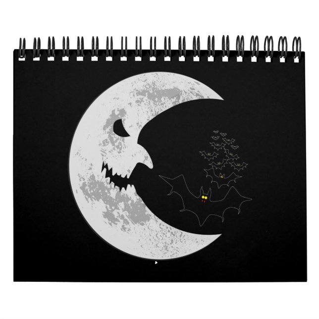 Calendario Luna aterradora y murciélagos (Tapa)