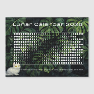 Calendario Lunar 2026 Fases Lunares Monstera gatos