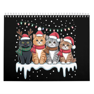 Calendario Luz de Navidad de Gato Reno Santa Amante de Gatos