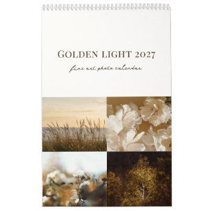 Calendario Luz Dorada 2026 (mediano)