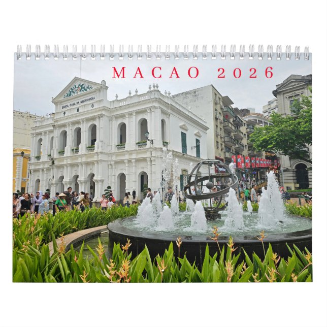 Calendario Macao 2026 calendar (Tapa)
