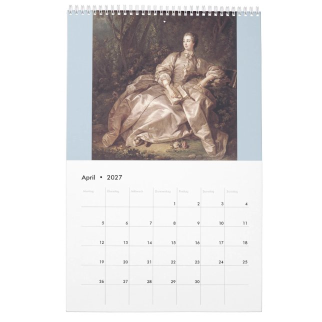 Calendario Madame De Pompadour - Jeanne Antoinette Poisson (Apr 2027)