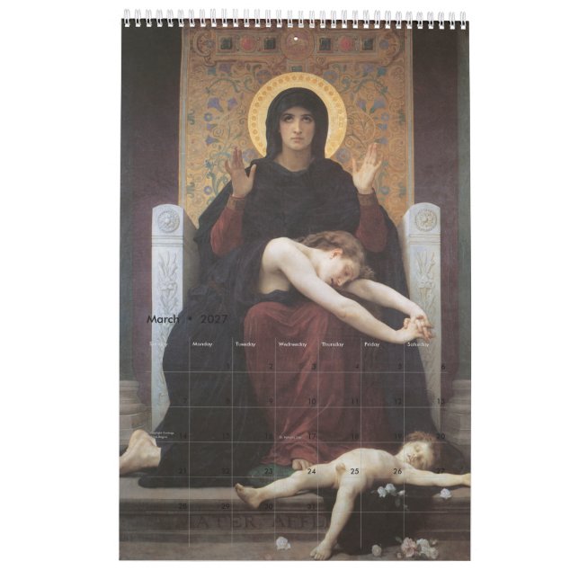 Calendario Madonna – Saint Mary – Maria – Gottesmutter (Mar 2027)