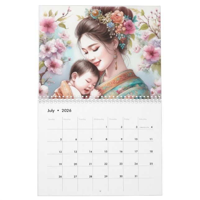 Calendario Madres asiáticas (Jul 2026)