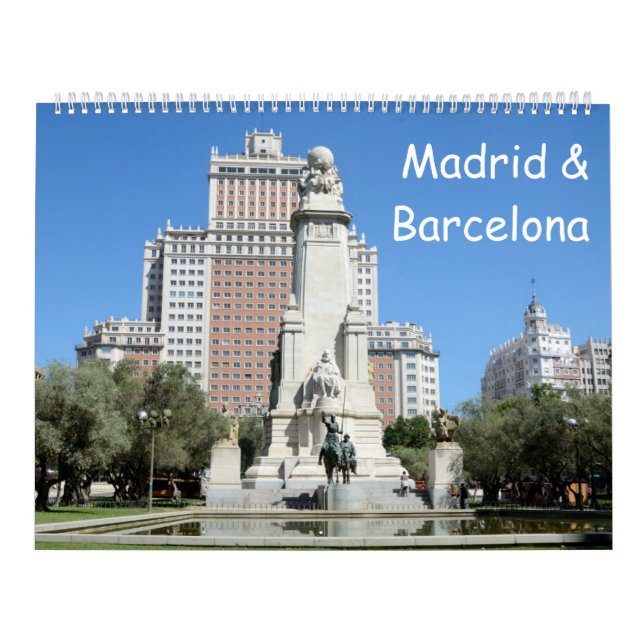 Calendario Madrid y Barcelona, 12 meses (Tapa)