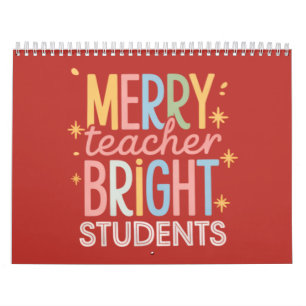 Calendario Maestro Alegre Estudiantes Brillantes Navidad Dive