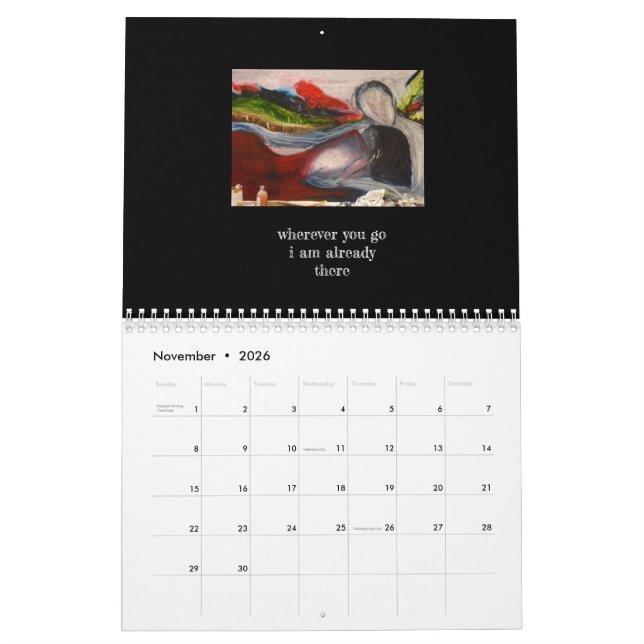 Calendario mágico con canción sagrada de la luna (Nov 2026)