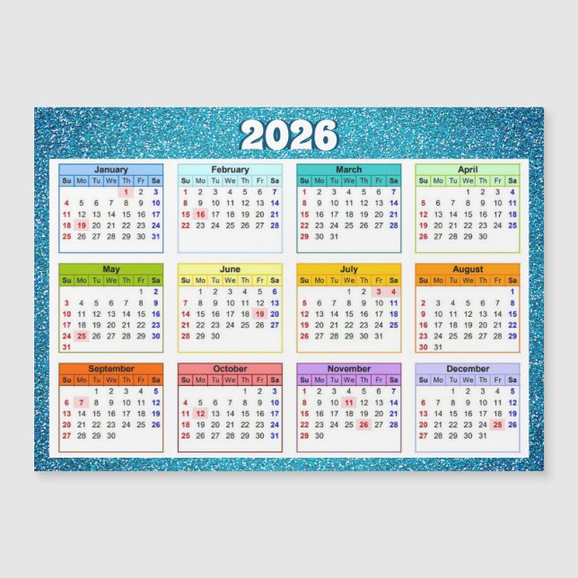 Calendario Magnético 2026 (Anverso)