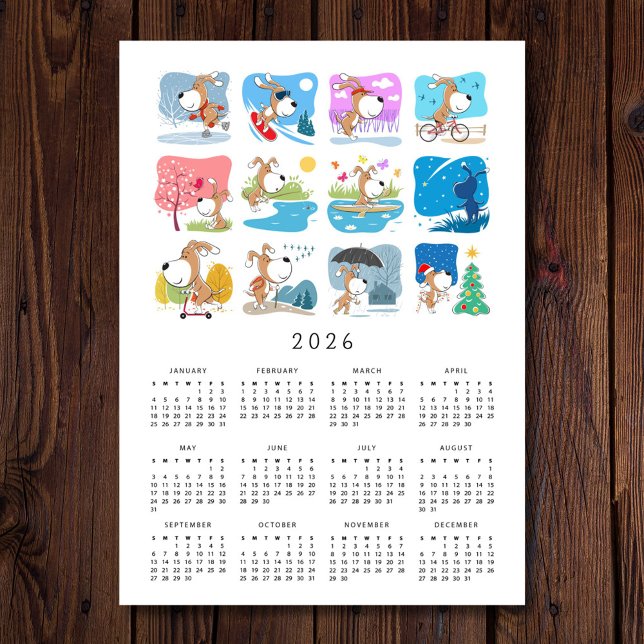 Calendario Magnético 2026 de Cachorro Divertido de (Subido por el creador)
