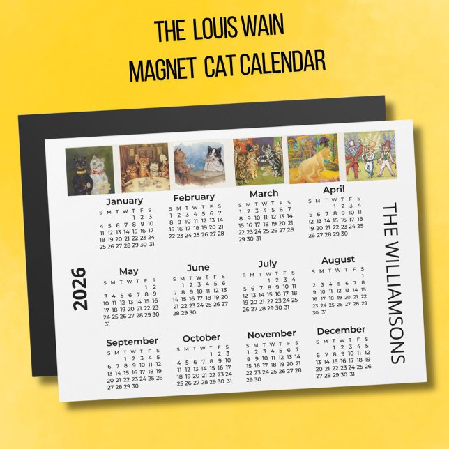 Calendario Magnético 2026 Gatos de Louis Wain (Subido por el creador)