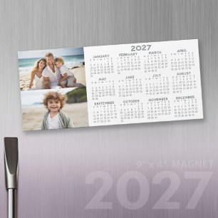 Calendario Magnético 2027 con 2 Collage de Fotos