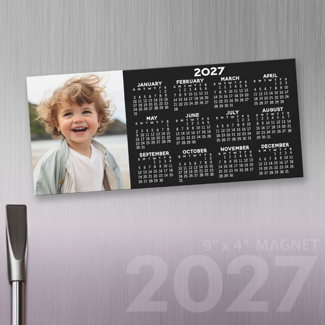 Calendario Magnético 2027 con Collage de Fotos (2027 Calendar Fridge Magnet)