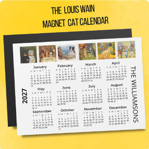 Calendario Magnético 2027 de los Gatos de Louis Wa