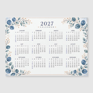 Calendario Magnético 2027, Eucalipto Azul y Verde
