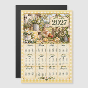 Calendario Magnético 2027 - Gallinas de Granja Vin