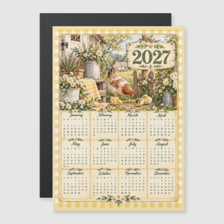 Calendario Magnético 2027 - Gallinas de Granja Vin