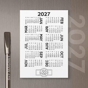 Calendario magnético 2027 Tarjeta magnética de log