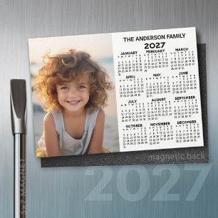 Calendario Magnético 2027 - Vista Anual Moderna co
