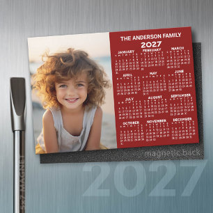 Calendario Magnético 2027 - Vista Anual Moderna co