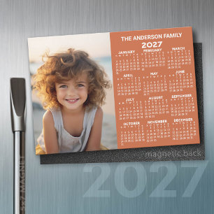 Calendario Magnético 2027 - Vista Anual Moderna en