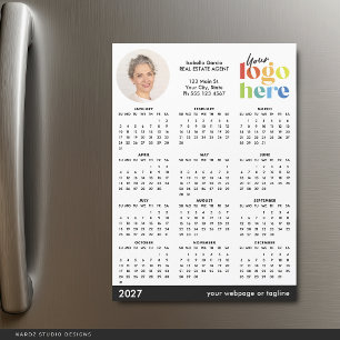 Calendario Magnético Básico Moderno de Foto Logo 2