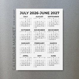 Calendario Magnético Básico Simple del Año Escolar