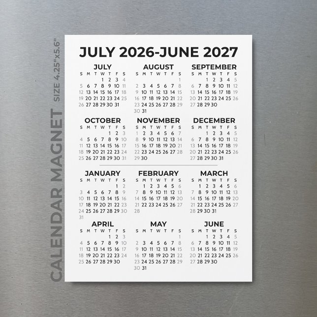 Calendario Magnético Básico Simple del Año Escolar (Subido por el creador)